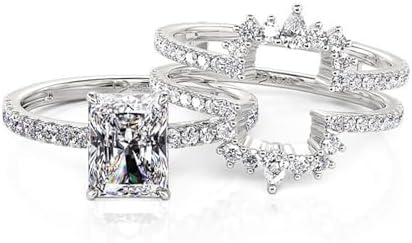 Jeulia 2PCS Vintage Wedding Ring Guard Enhancers Sterling Silver ...