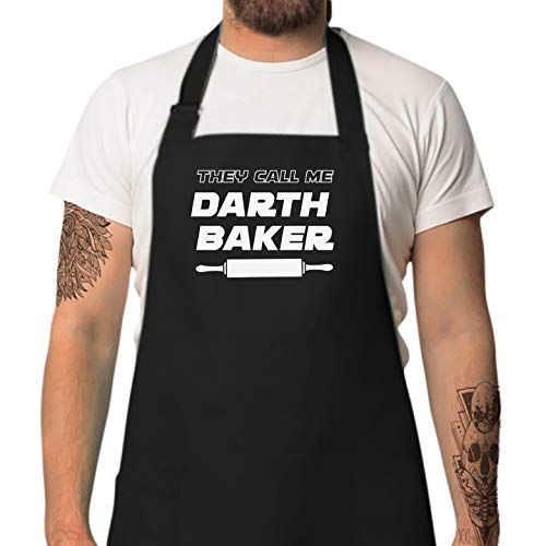 Nomsum Funny Aprons for Men | Darth Baker | One Size Fits All