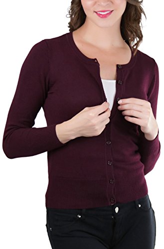 Image of ToBeInStyle Women's Long Sleeve Button Down V-Neck Cardigan