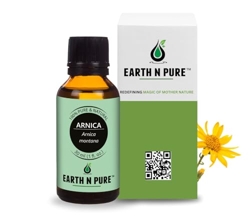 Image of Earth N Pure Arnica Infused Oil | 100% Natural | Muscle Comfort & Soothing Massage | Nourishing Body Oil for Skin & Massage | Vegan & Cruelty-Free | 30ml