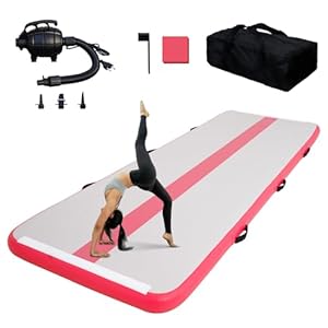 Tuxedo sailor Air Track Colchoneta Gimnasia Artistica 2M/3M/4M, Tumbling Gimnasia de 10 cm, Colchonetas de Entrenamiento con Bomba Eléctricas, Air Mat para Animación/Entrenamiento/Yoga