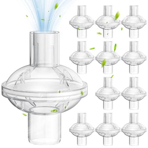 12 Pcs CPAP Inline Filters, Universal Inline CPAP Filter Compatible with BiPAP Machines ResMed, Dreamstation Standard, Any CACP Machine Size 22mm and 25mm Tube