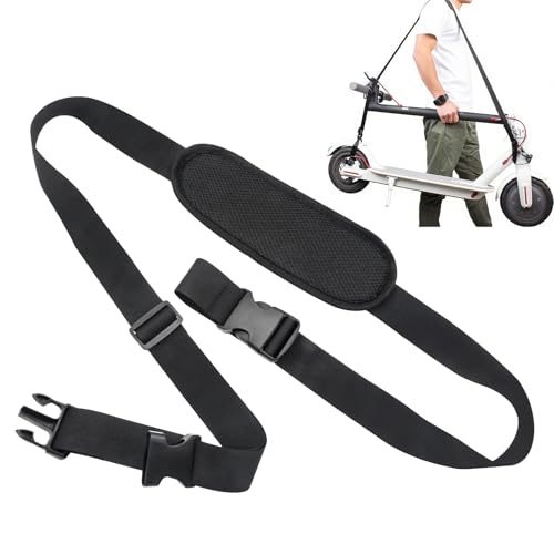 Adjustable Scooter Carry Strap with Quick-Release Plastic Buckles and Anti - Slip Pad for Electric Scooters, Foldable Bikes, Yoga Mats (55lb Capacity)