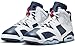 Air Jordan 6 Retro Big Kids' Shoes (384665-164, White/Midnight Navy/Varsity Red) Size 5