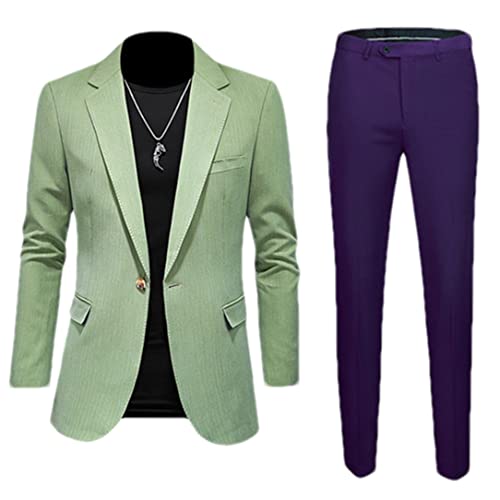 Herren Freizeitkleid Anzüge Singer Stage A Linie von Knöpfen Slim Fit Blazer und Hose