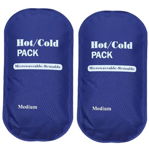 Bolsa de Hielo en Gel Reutilizable, Bolsa de Hielo, Bolsas de Gel Frío y Calor, Envoltorio de Gel Frío Reutilizable, Bolsas de Hielo para Aliviar el Dolor de Rodilla, 2 Piezas