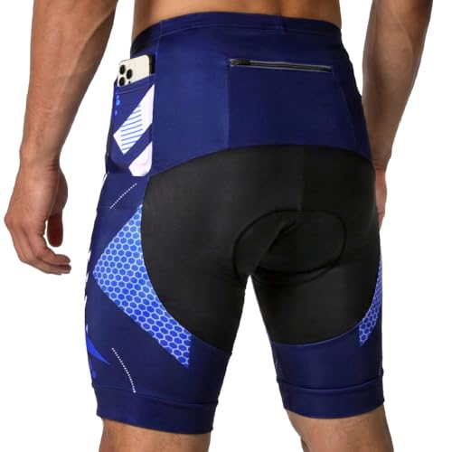 BSBUY Culotte Ciclismo Hombre, Ciclismo Pantalones Cortos Compresión con 5D Gel Acolchado, MTB, Culote Ciclista Hombre, Antideslizantes, Transpirables, L - imagen 8