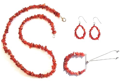 Joyas de cornalina en set de plata de ley ideal para regalar