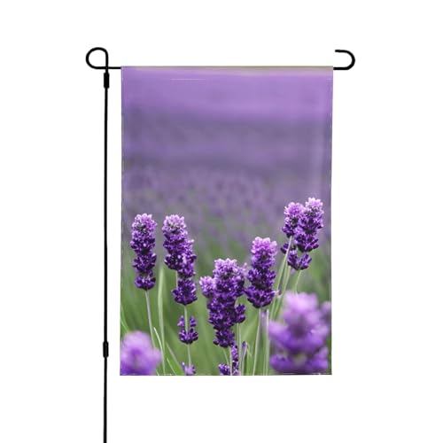 Drapeau extérieur violet lavande double face pour décoration jardin durable - 2