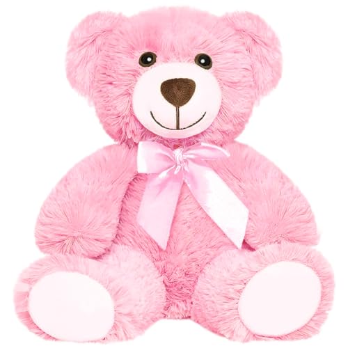 Yeqivo Ours en Peluche Animal Jouets en Peluche Cadeau pour Enfant Petite Amie 13,5 Pouces(Rose,1 Pcs)