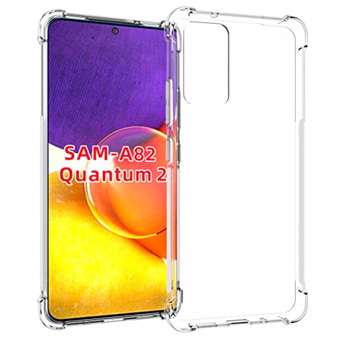 USTIYA Case for Samsung Galaxy A82 /Galaxy Quantum 2 Case Clear TPU Four Corners Protective Cover Transparent Soft funda