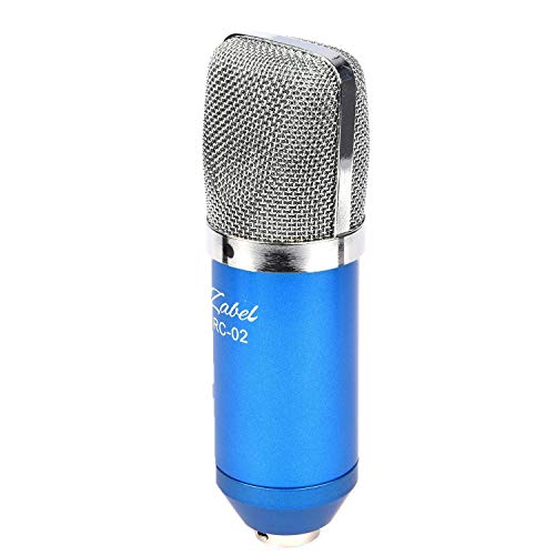 Image of Kadence Zabel Condenser Microphone Bundle, RC02 Mic Kit with Adjustable Mic Suspension Scissor Arm, XLR Cable, Shock Mount and Pop Filter for Studio Recording & Broadcasting Need Phontom Power (Blue)
