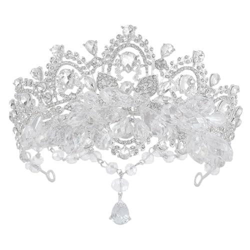 Coiffure élégant pour fêtes avec la couronne de mariage et diadème