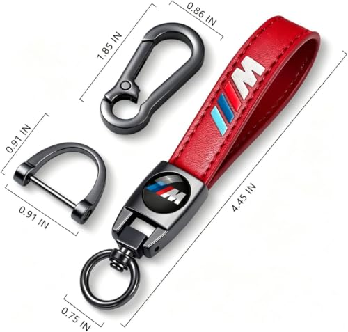 Image of Genuine Leather Car Keychain Key Ring Accessories New
