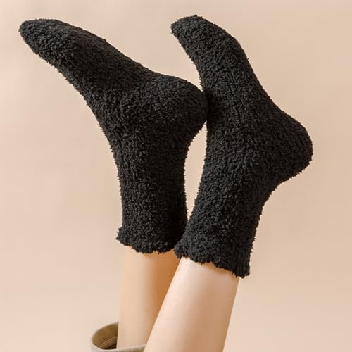 Image of Tergy 6 /20 Pairs Fuzzy Socks Soft Cozy Fluffy Warm Winter Sleep Plush Bed Microfiber Slipper Fleece Socks for Women