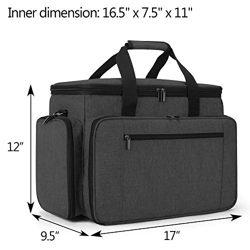 Luxja Sewing Machine Case With Removable Padding Pad, Travel Case For Sewing Machine And Accessories (Fit For Most Standard Sewing Machines), Black (Bag Only) #TOP5