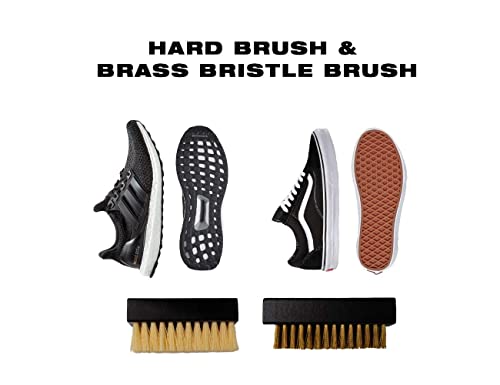 Factory Laced Shoe Cleaner Sneakers Kit - The Ultimate Sneaker Cleaner Experience: Shoe Cleaner Kit Includes: 8Oz Sneaker Cleaning Solution, 4 Shoe Brushes, 2 Shoe Trees, Microfiber Towel #TOP4