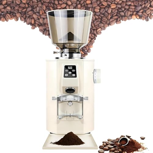 Macinacaffè Elettrico Professionale A Macine Piatte, Ideale per French Press, caffè Filtro Ed Espresso, per Un caffè Macinato alla Perfezione.