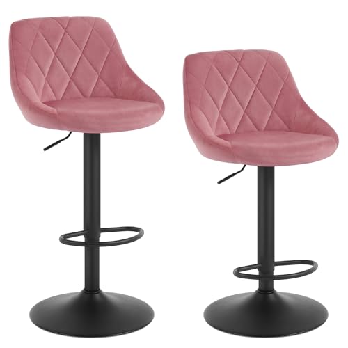 Taburetes Altos de Cocina Rosa Fucsia Marca WOLTU