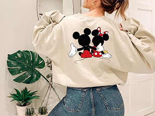 Disney Matching Sweatshirts, Valentine Matching Couples Sweatshirts,Valentine Mickey And Minnie Sweater, Lovely Sweatshirt, Disney Valentines Sweatshirts For Women #TOP2
