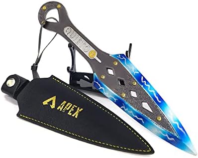 APEX Wraith Kunai Dagger Metal Knife Mosel Toys Energy Ligtening Edge Built in Bearing Can Rotate for Desk Decoration Backpack Pendant (25cm/9.84inch)