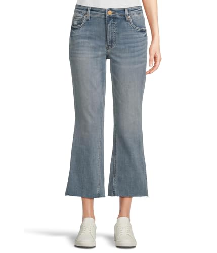 KUT from the Kloth Women's Petite Kelsey High Rise Fab Ab Ankle Flare-nset Leg