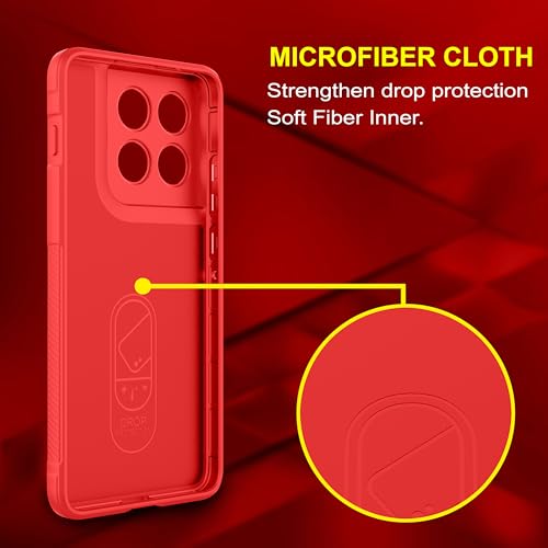 Image of Zapcase Back Case Cover for Motorola Edge 70 5G | Compatible for Motorola Edge 70 5G Back Cover | Liquid Silicon Magic Case with Camera Protection | Red