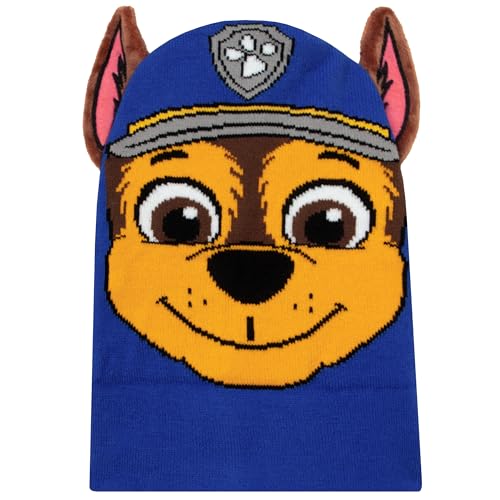 Image of Paw Patrol Hat And Gloves For Boys, Chase Kids Winter Hat Set, Chase Boys' Hats & Caps, Blue, One Size