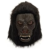 BEENODI Fun Gorilla Costume Mask, Latex Material, Full Wrap-around Size, Thick Hair, Large Space, lightweight and Comfortable Breathable, Suitable for Any Party and Halloween
