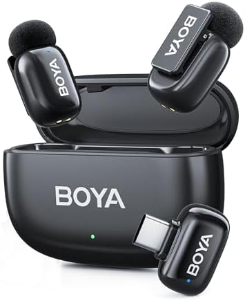 BOYA Mini 2 Wireless Lavalier Microphone for iPhone 15/16/17 Andr...