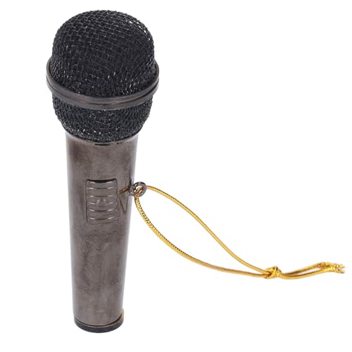 Modèle de microphone miniature en métal pour ornement de chambre créative
