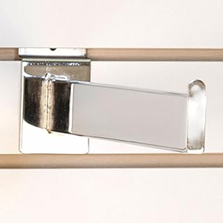 Rectangular Tube Slatwall Faceout 12 Inch in Chrome