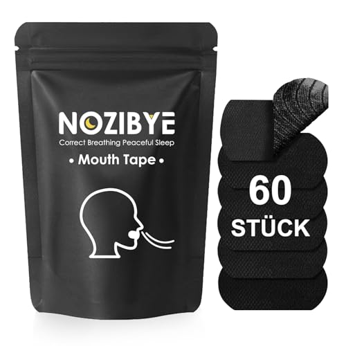 Nozibye Mundpflaster Schnarchen Hypoallergenes Mouth Tape for Sleeping Anti Schnarch Schlafband - 60er Pack