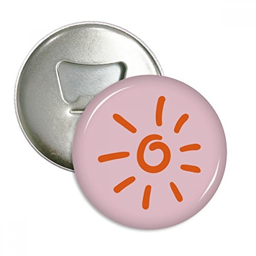 Aimants réfrigérateur ouvre-bouteille soleil orange 3pcs