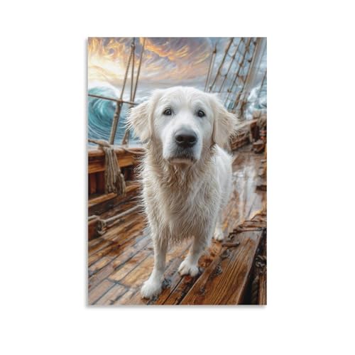 Peinture sur toile premium chien de compagnie décoration murale 50x75