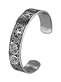 HAQUIL Norse Yggdrasil Tree of Life and Gullinkambi Rooster Cuff Bracelet for Men and Women, Viking Jewelry Gift