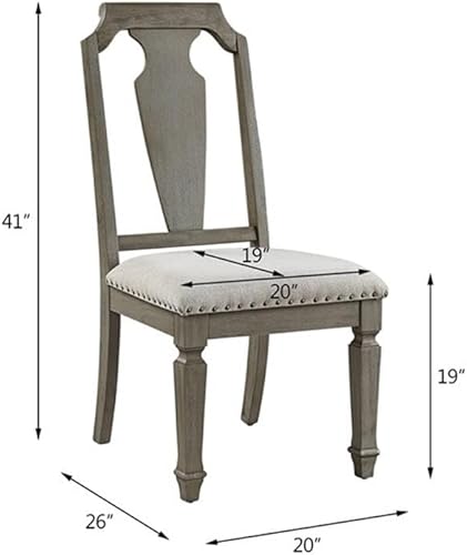 Miniatura 8 de Acme Furniture Zumala - Silla auxiliar (lino y roble desgastado en color beige
