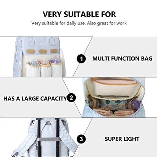 TOYANDONA Bolsa de fraldas multifuncional, bolsa leve para fraldas, bolsa para mamãe, impermeável, g