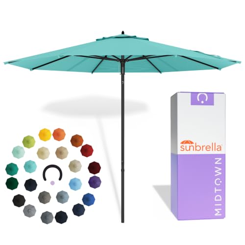 Image of Midtown Umbrellas Push and Pop - 10 Ft Patio Umbrella, Aruba Canopy