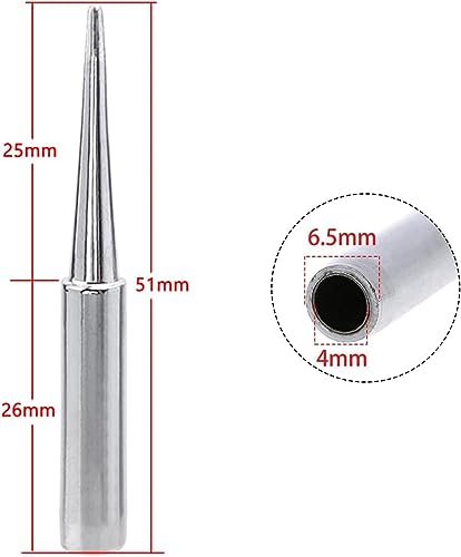 Image of 10pcs 900M-T Soldering Iron Tips Replacement Kit for for Hakko, Radio Shack, TENMA, ATTEN, Quick, Aoyue, Yihua Solder Station (900M-T-LB)