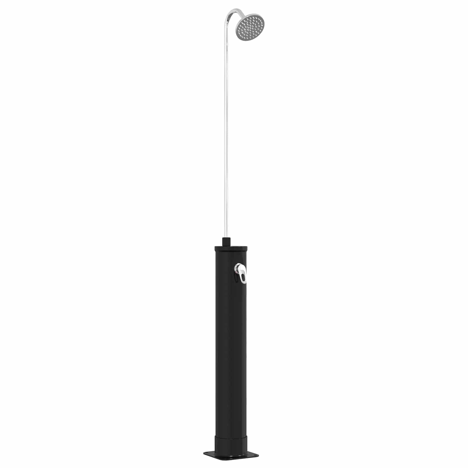 Douche solaire 20 l avec pommeau de douche rotatif, douche de jardin en PVC et ABS, douche extérieure résistante aux intempéries pour jardin et terrasse, montage facile, noir