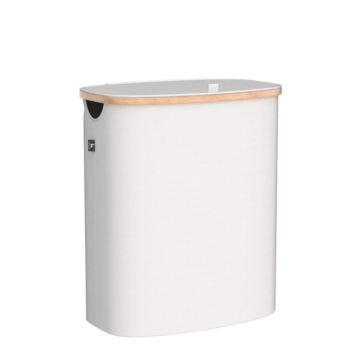 HENNEZ - Cesto Portabiancheria con Coperchio Grigio Chiaro/Beige 150L - 3 Scomparti - Cesta per Panni Sporchi in vimini - Cesta Porta Biancheria Sporca per Bagno - Cesto Portabiancheria Salvaspazi