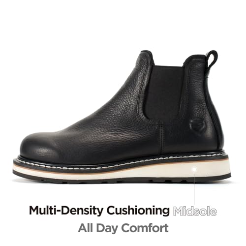 Image of SUREWAY Men's 6-Inch Slip-On Chelsea Work Boots, Soft Toe Leather Boots