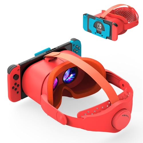 STARTRC GAMES VR Headset for Nintendo Switch & Switch OLED, Upgraded Switch Virtual Reality Glasses with Adjustable Lens and Elite Strap, Labo VR Kit 3D Goggles Accessories for VR Gaming Experience