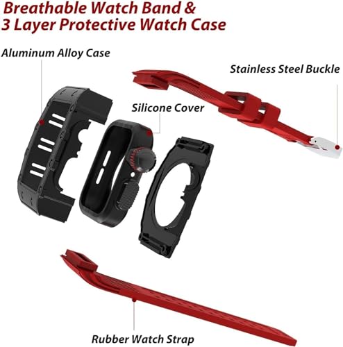 Ensemble de bracelets de montre en caoutchouc pour Apple Watch Series 8
