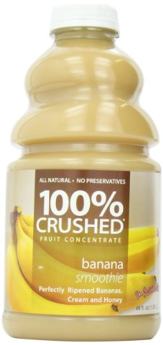 Dr. Smoothie Banana Smoothie 100% Crushed Fruit Smoothie Bottles, 46-Ounce
