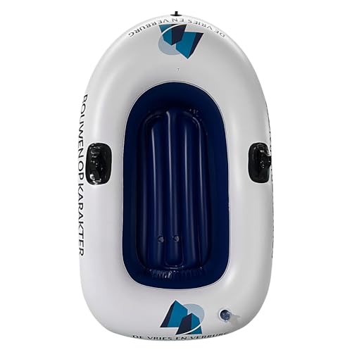 Schlauchboot Aufblasbares Boot Sportboot Strapazierfähiges PVC Für Erwachsene, 145x91cm 1 Personen Tragbarer Luftkissenfahrzeug Fischerboot Aufblasbare Kajak Mit 2 Griffe Für Wassersport