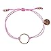 Produktbild Smilla Brav® Karma Kreis Damen-Armband Wunscharmband Good Karma - pink/Gold - Eternity DS25