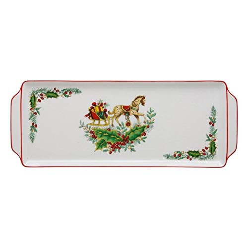 Vista Alegre Christmas Magic - Bandeja de porcelana para tartas, 38,1 cm