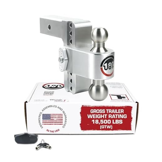 Weigh Safe Adjustable Trailer Hitch Ball Mount - 6" Adjustable Drop Hitch for 2.5" Receiver - Premium Heavy Duty Aluminum Trailer Tow Hitch w/ Stainless Steel Tow Balls (2" & 2 5/16") - 18,500 GTW